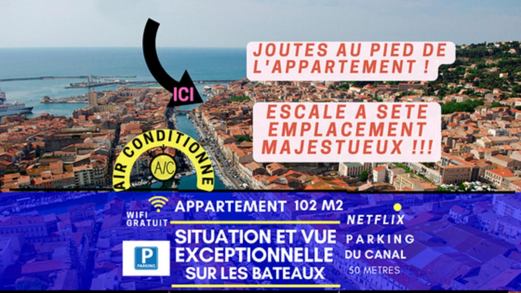 Magnifique Appart 102 M2 Au Bord De L'Eau Hyper Centre Sète Buitenkant foto